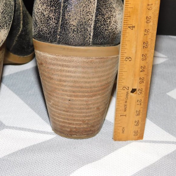 Kelsi Dagger Brooklyn Distressed Leather Ankle Boots Size 9M - Picture 9 of 15